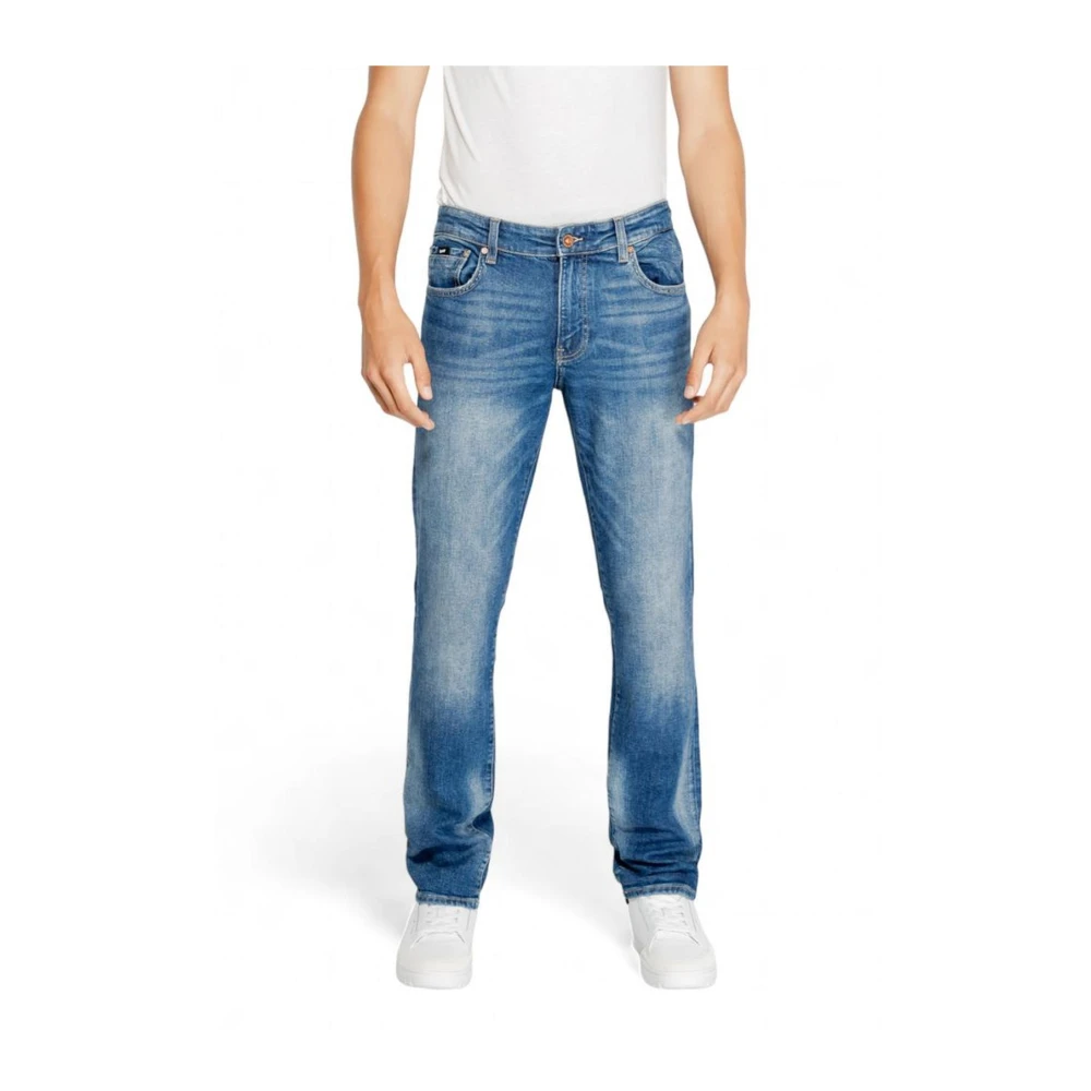 GAS Blauwe Katoen Elastaan Blend Jeans Collectie Blue Heren