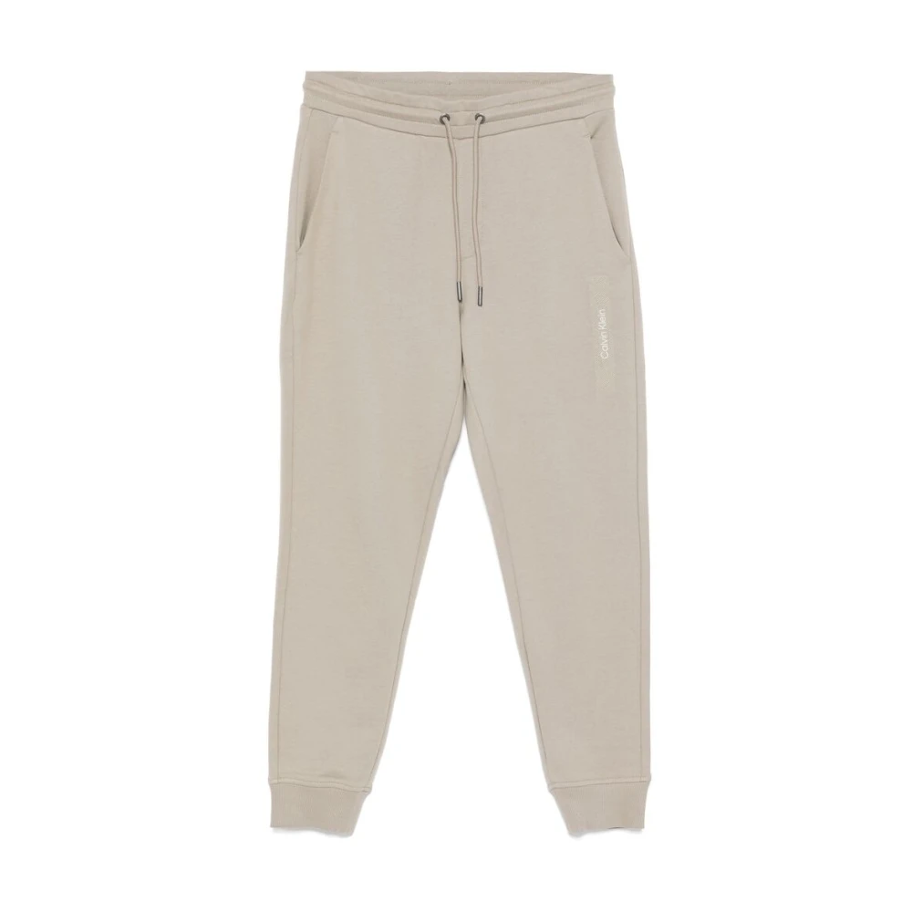 Calvin Klein Taupe Grijze Trekkoord Taille Broek Beige Heren