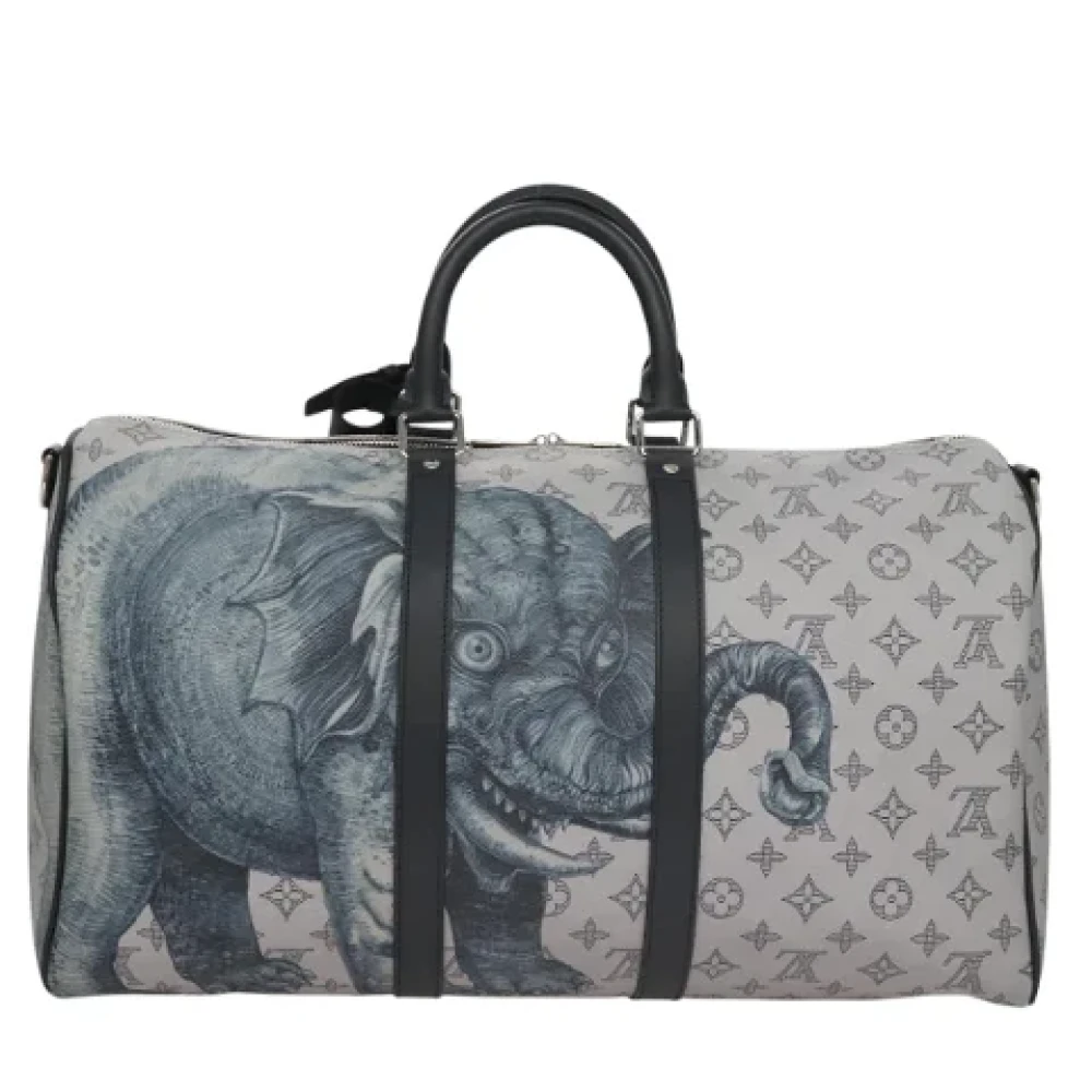 Louis Vuitton Vintage Pre-owned Canvas travel-bags Gray Dames