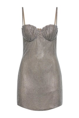 knee length dresses for ladies Giuseppe Di Morabito Rose Detail Cut Out Mini Dress 38 main image 0