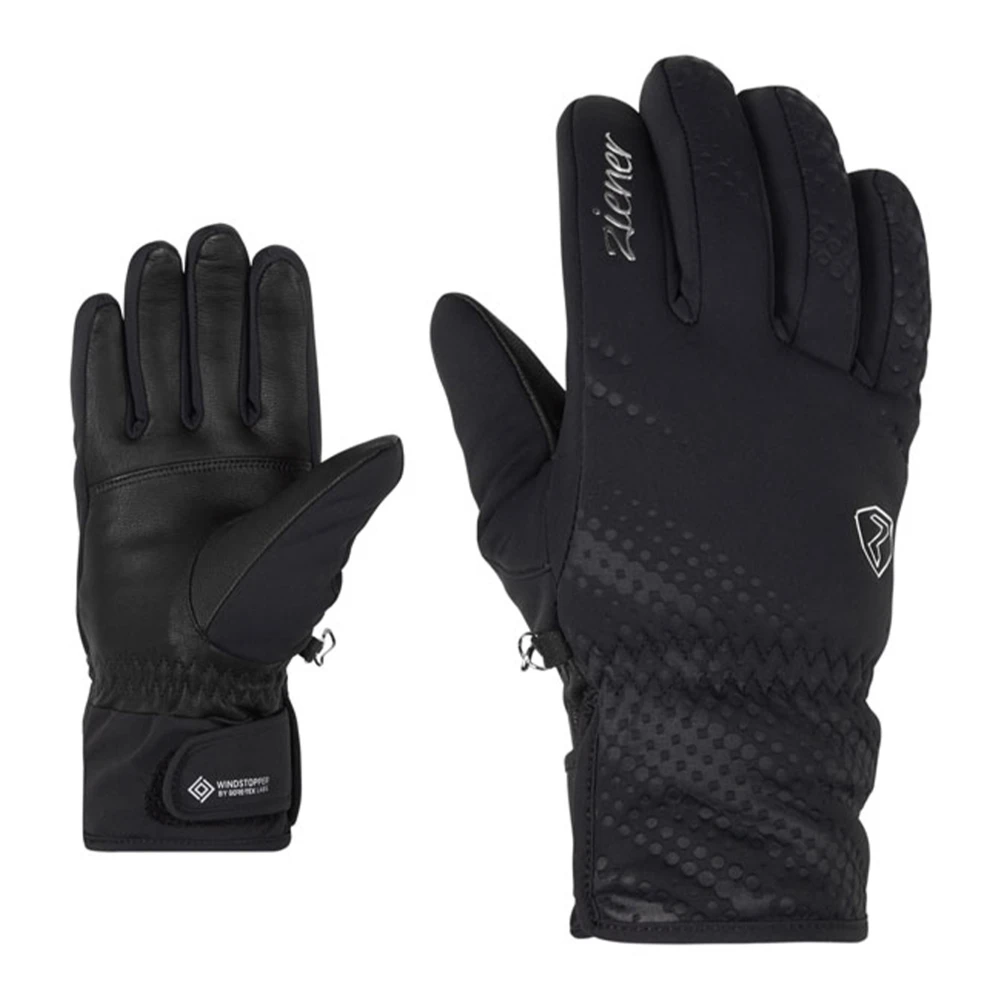 Ziener Zwarte Karoi Winter Sport Handschoenen Black Dames