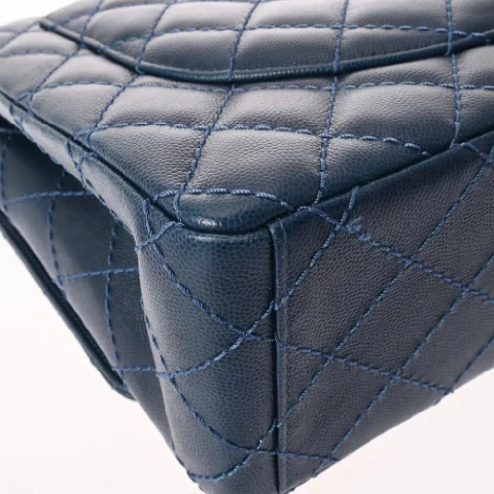 Chanel Vintage Pre-owned Leather chanel-bags Blue Dames