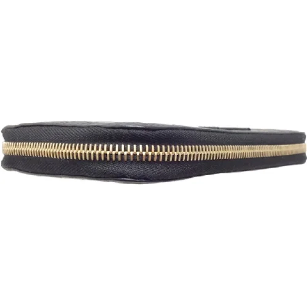 Gucci Vintage Pre-owned Leather wallets Black Dames