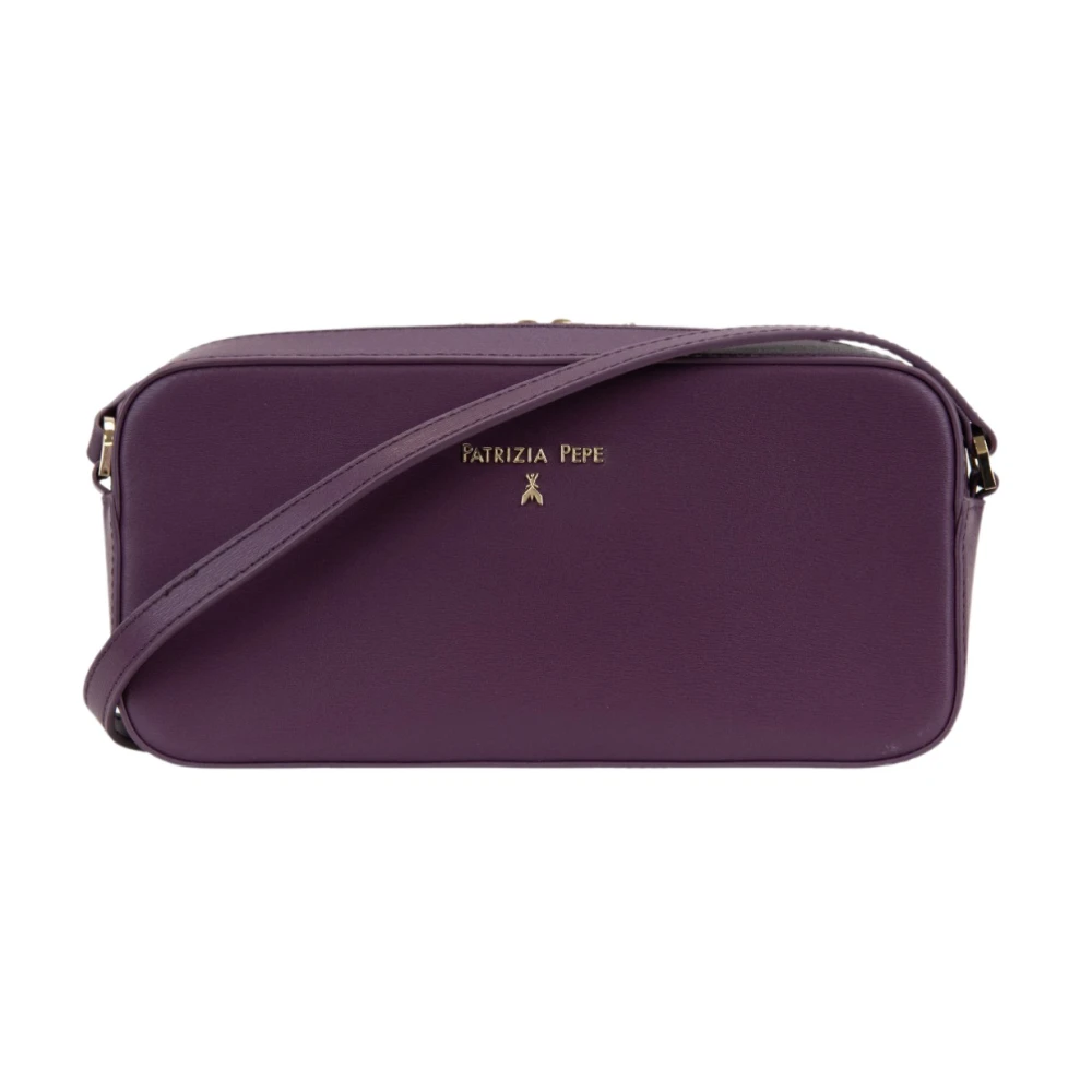 Patrizia Pepe Women's Purple Shoulder Bag With Zipper - Cross Body Bags - One Size - Bags