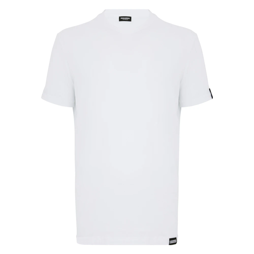 Dsquared2 Wit Logo T-Shirt Ondergoed White Heren