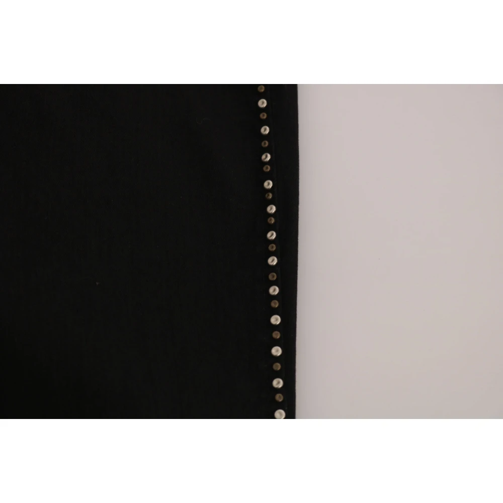 Costume National Zwarte versierde skinny jeans met middelhoge taille Black Dames
