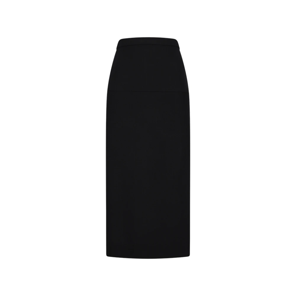 Valentino Garavani Women's Black Paris Wool Crepe Skirt