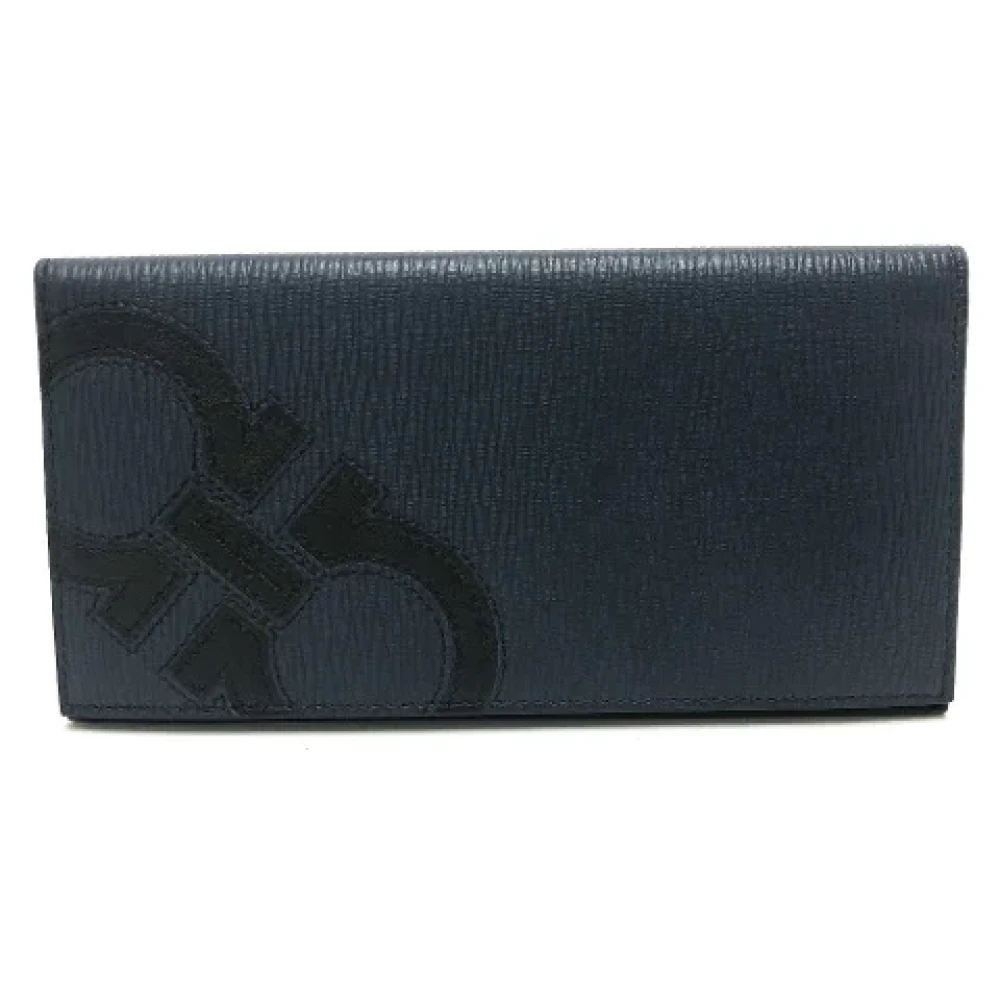 Salvatore Ferragamo Pre-owned Leather wallets Blue Dames