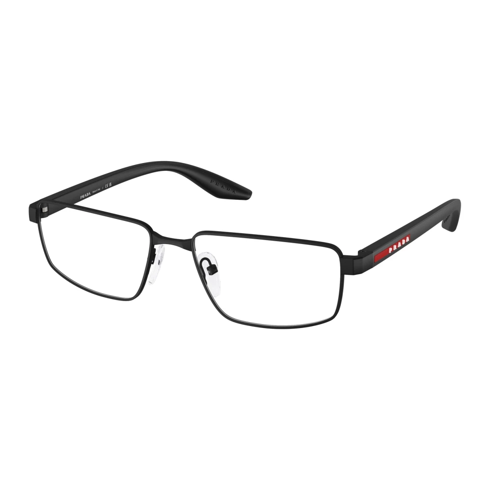 Prada Men's Black Glasses,, Stylish Eyeglasses Medium