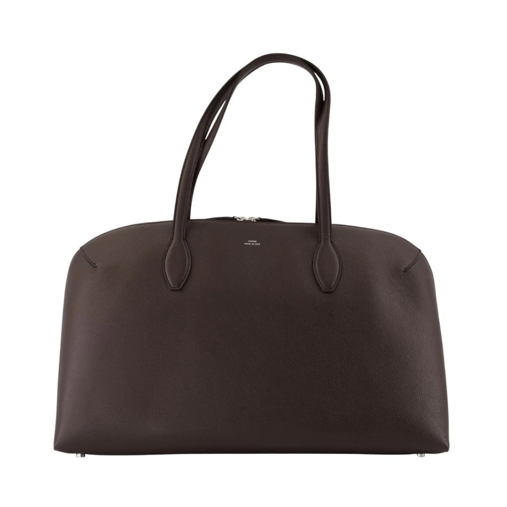 Totême Women's Brown Leather Shopper Bag With Top Handles - Handbags - One Size - Bags