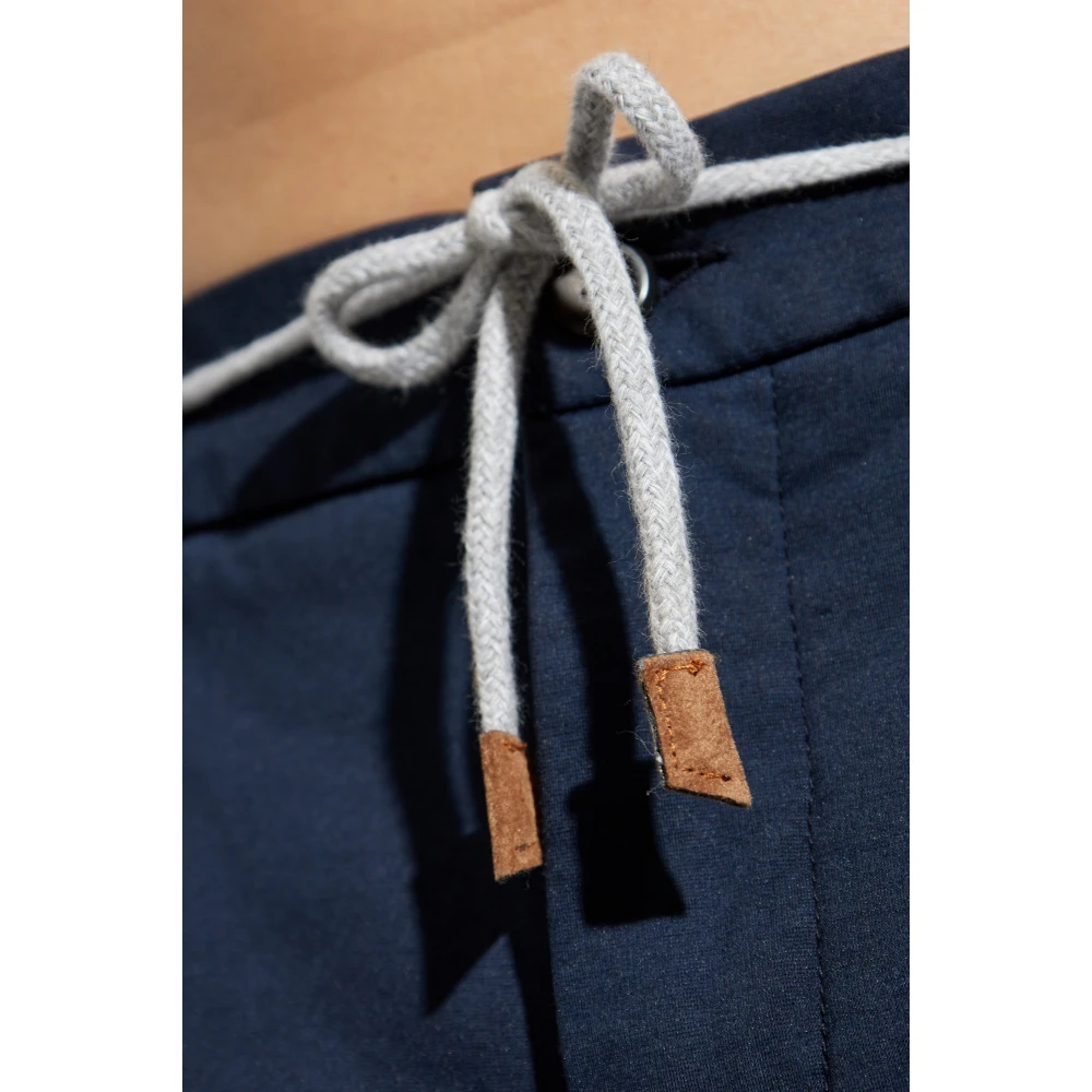 Eleventy Katoenen broek Blue Heren