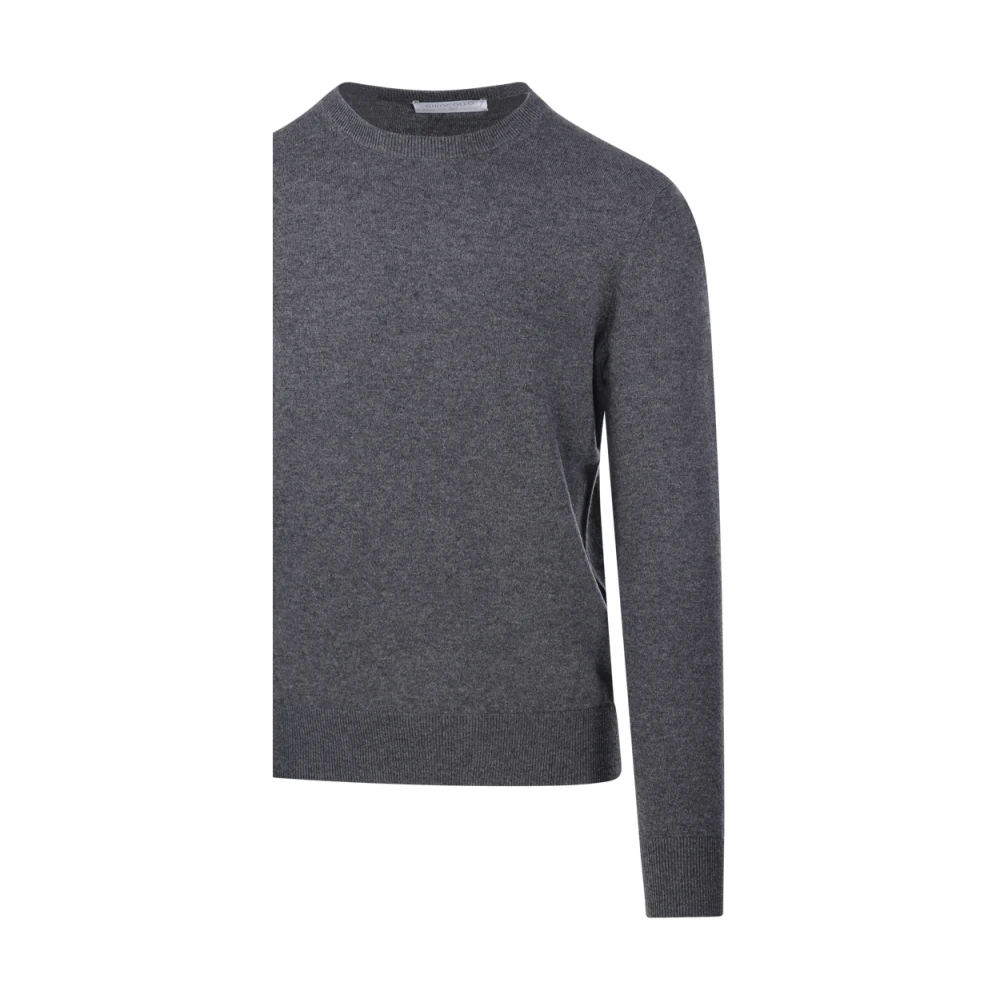 Cashmere Company Asfalto Ronde Hals Sweater Gray Heren