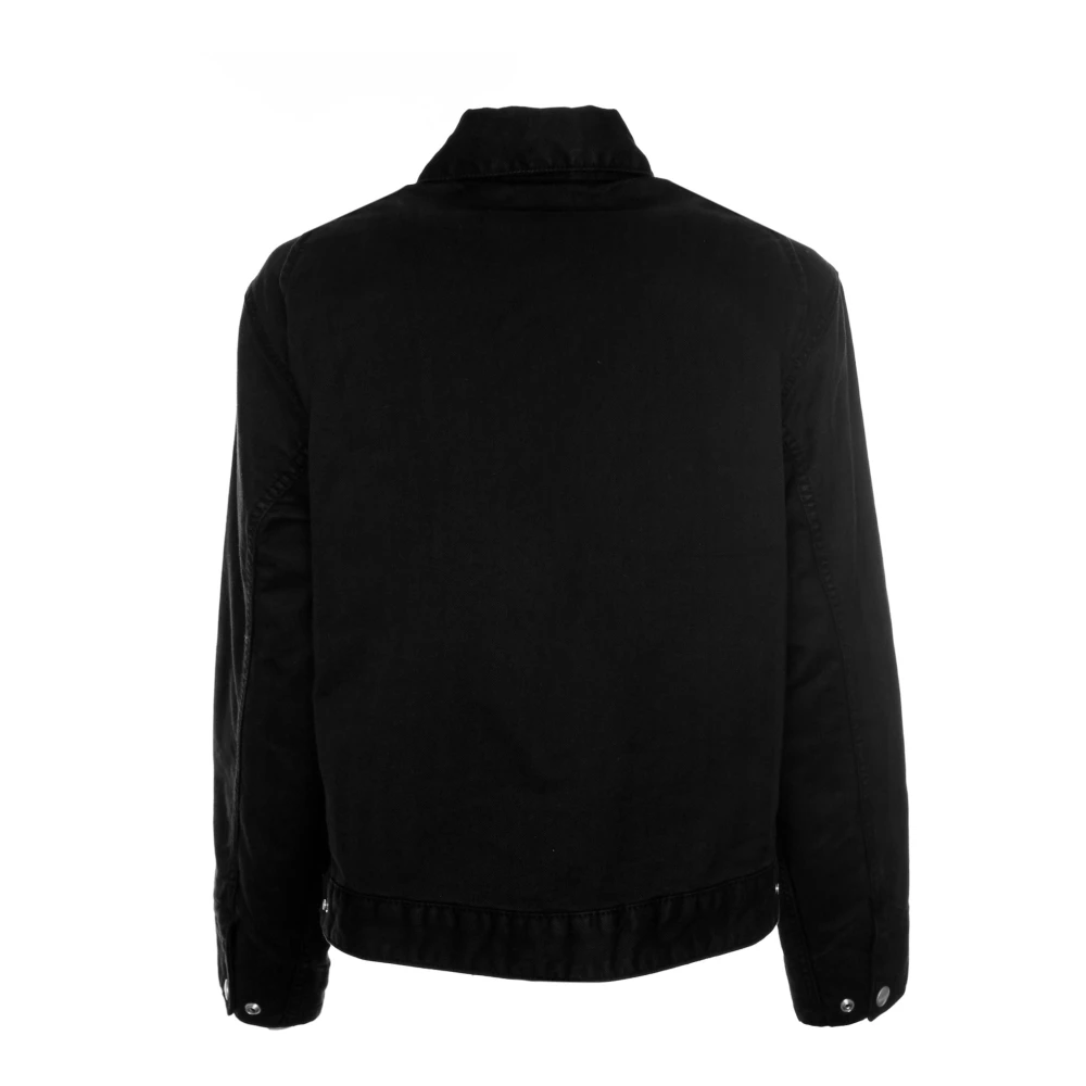 Carhartt WIP Katoenen Jack met Visgraatpatroon Black Heren
