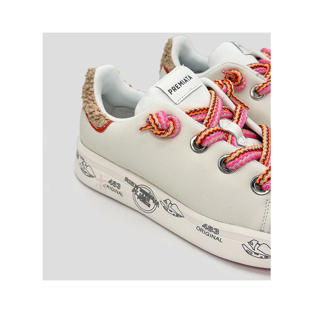 Premiata Belle Wit Leren Sneaker White Dames