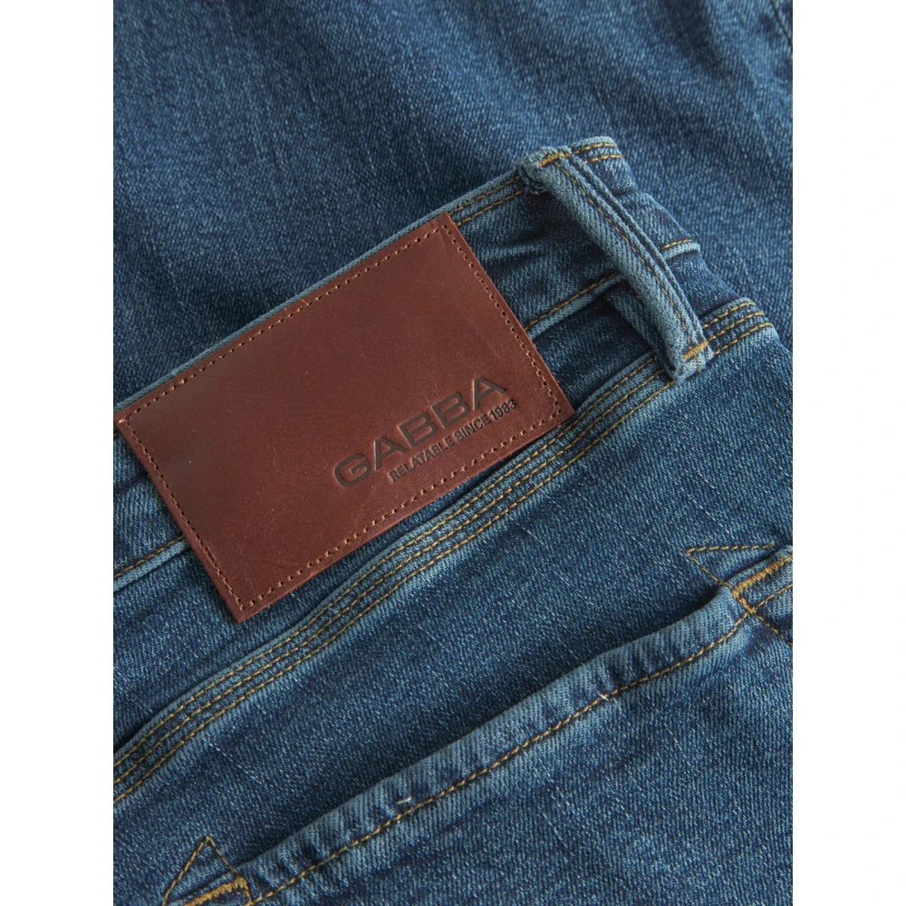 Gabba Losse Stretch Jeans in Blauw Blue Heren