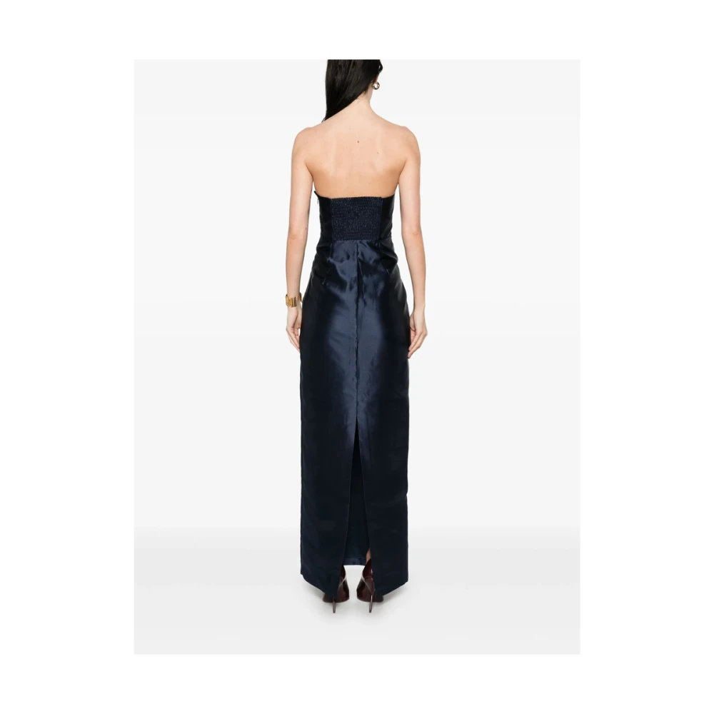 By Malina Midnight Blue Sweetheart Neck Jurk Blue Dames