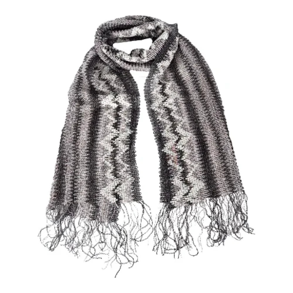 Missoni Pre-owned Viscose scarves Gray Dames