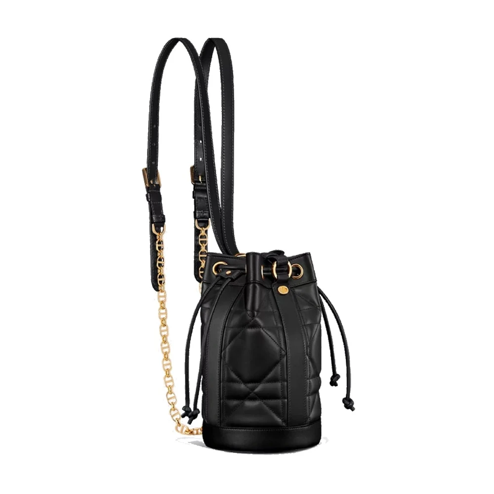 Dior Chique Zwarte Bucket Bag Rugzak Black Dames