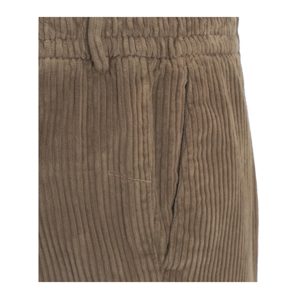 Cruna Bruine Slim-Fit Katoenen Broek Aw24 Brown Heren