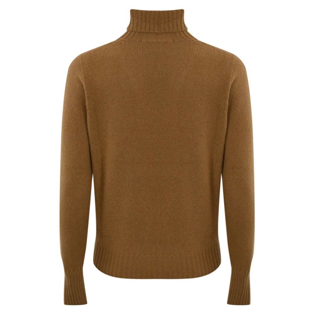 Drumohr Kameelwol Coltrui Trui Brown Heren