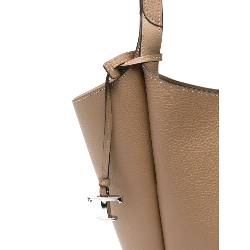 TOD'S Stijlvolle Lobster Claw Schoudertas Beige Dames
