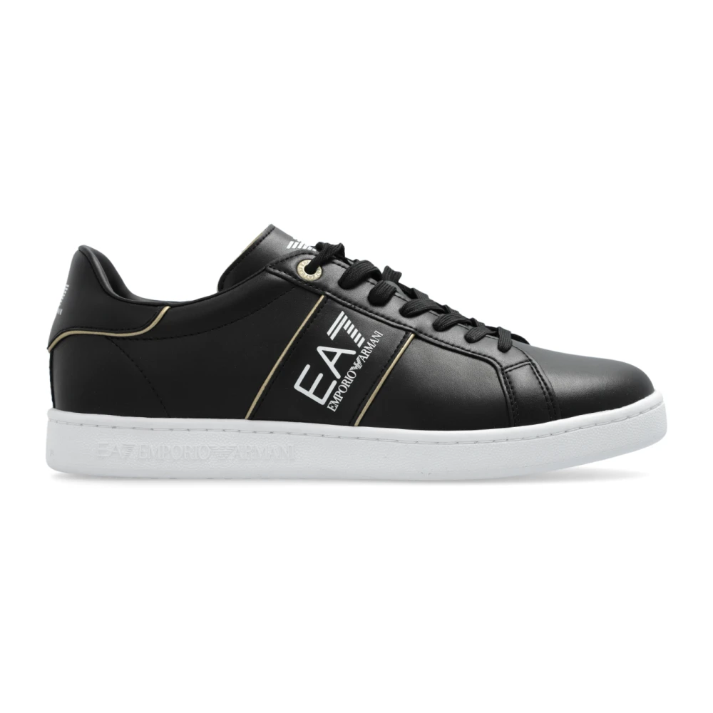 Emporio Armani Ea7 Svart Sneakers Med Logga