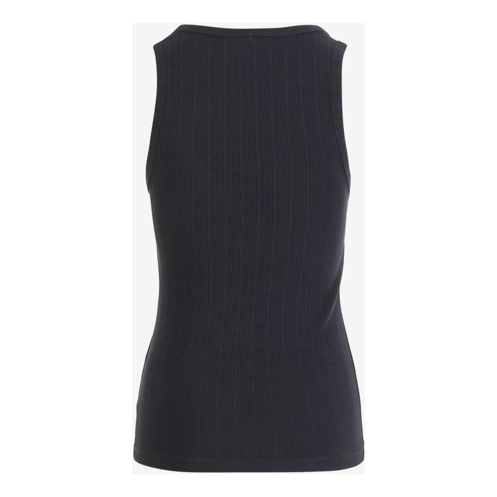 Patou Donkerblauwe Logo Gebreide Top Rits Sluiting Blue Dames