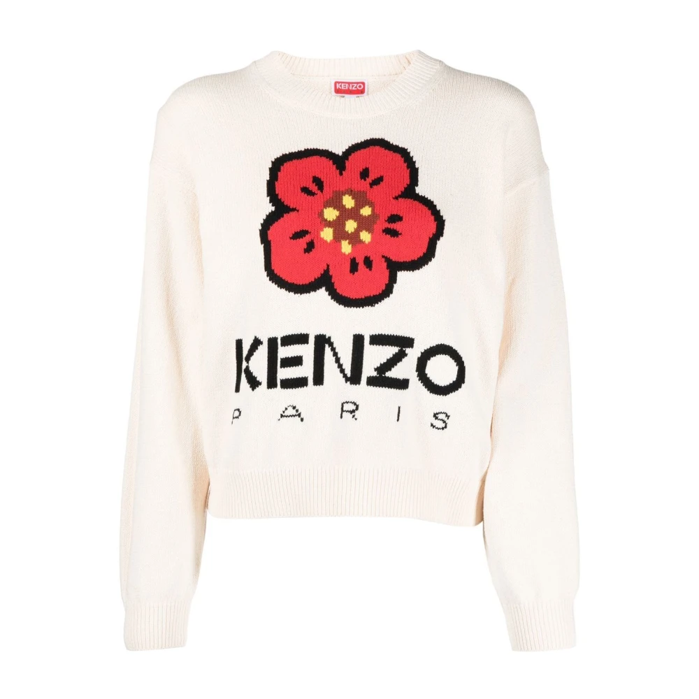 Kenzo Witte Boke Bloem Sweater White Dames