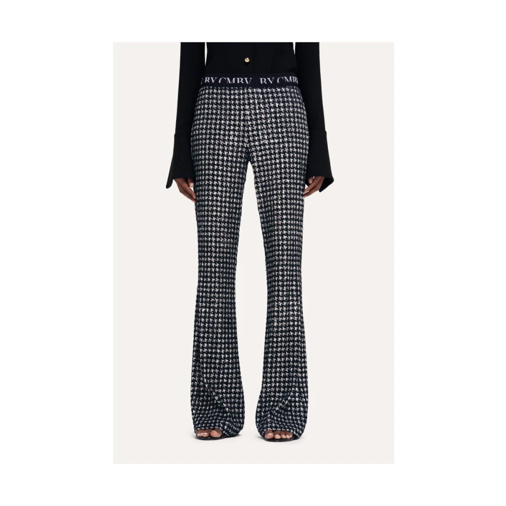 CAMBIO Uitbreidbare elastische broek Gray Dames