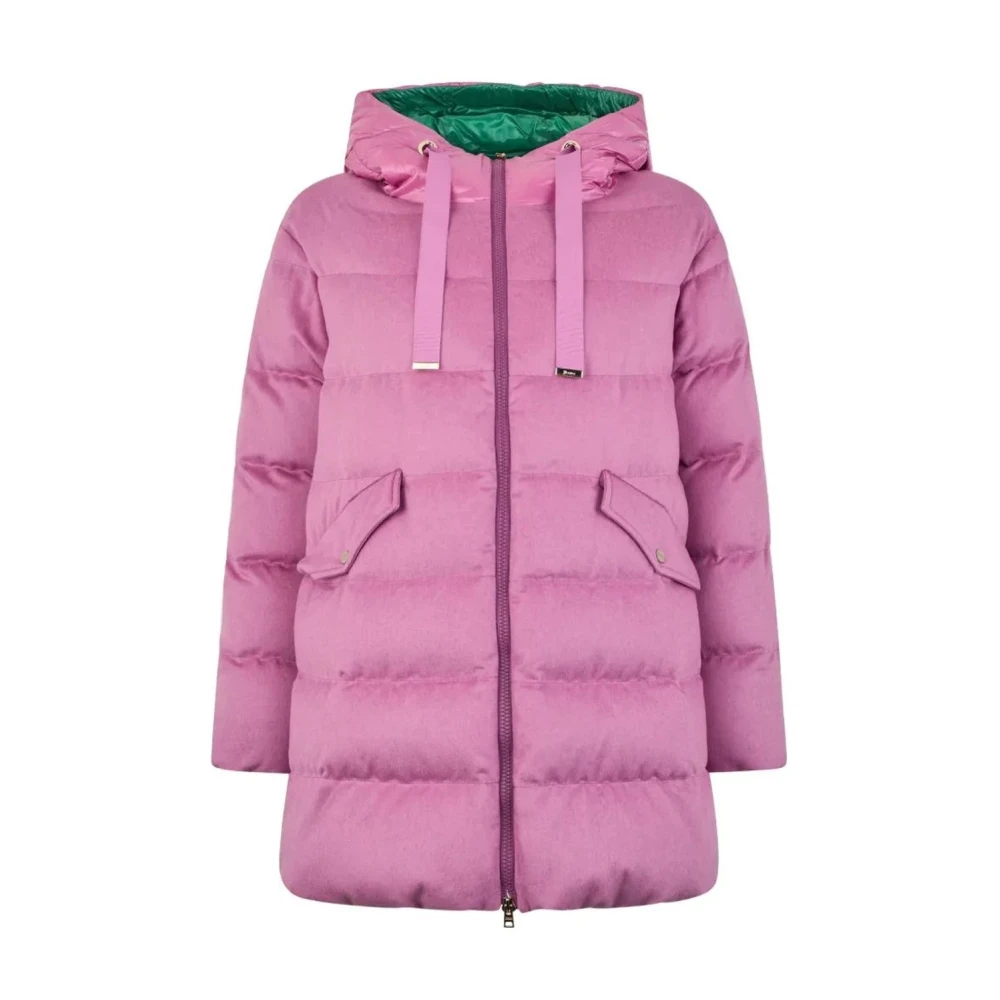 Herno Pink Cashmere Down Jacket - Female - Down Jackets - L - Jackets