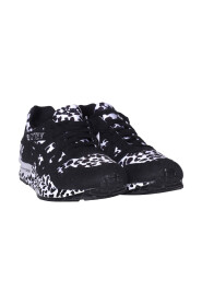 Leopard-print panelen sneakers