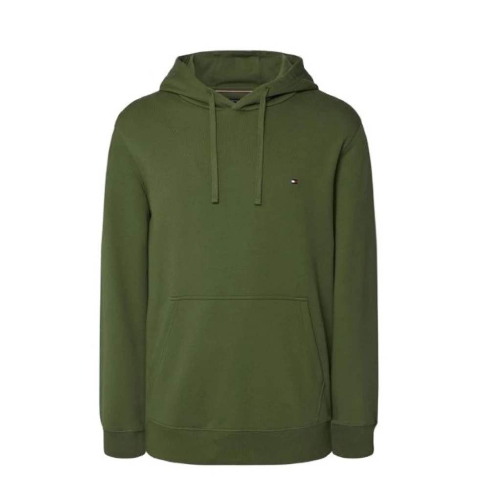 Tommy Hilfiger Men's Green Flag Embroidery Terry Hoody - Hoodies - Xl - Sweatshirts & Hoodies