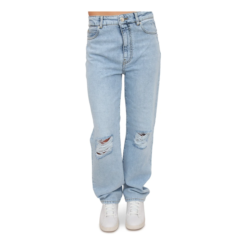Pinko Women's Blue Wide Jeans, W26, Wide Jeans