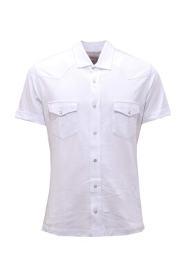 chemise-blanche-en-coton-pique-a-manches-courtes