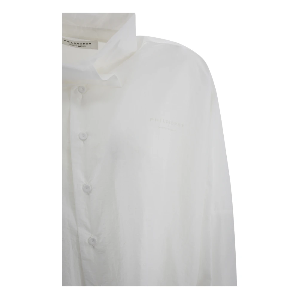 Philosophy di Lorenzo Serafini Witte Button-Down Shirt met Uniek Design White Dames