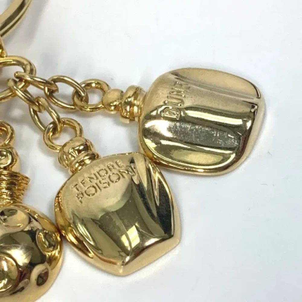 Dior Vintage Pre-owned Metal key-holders Yellow Dames