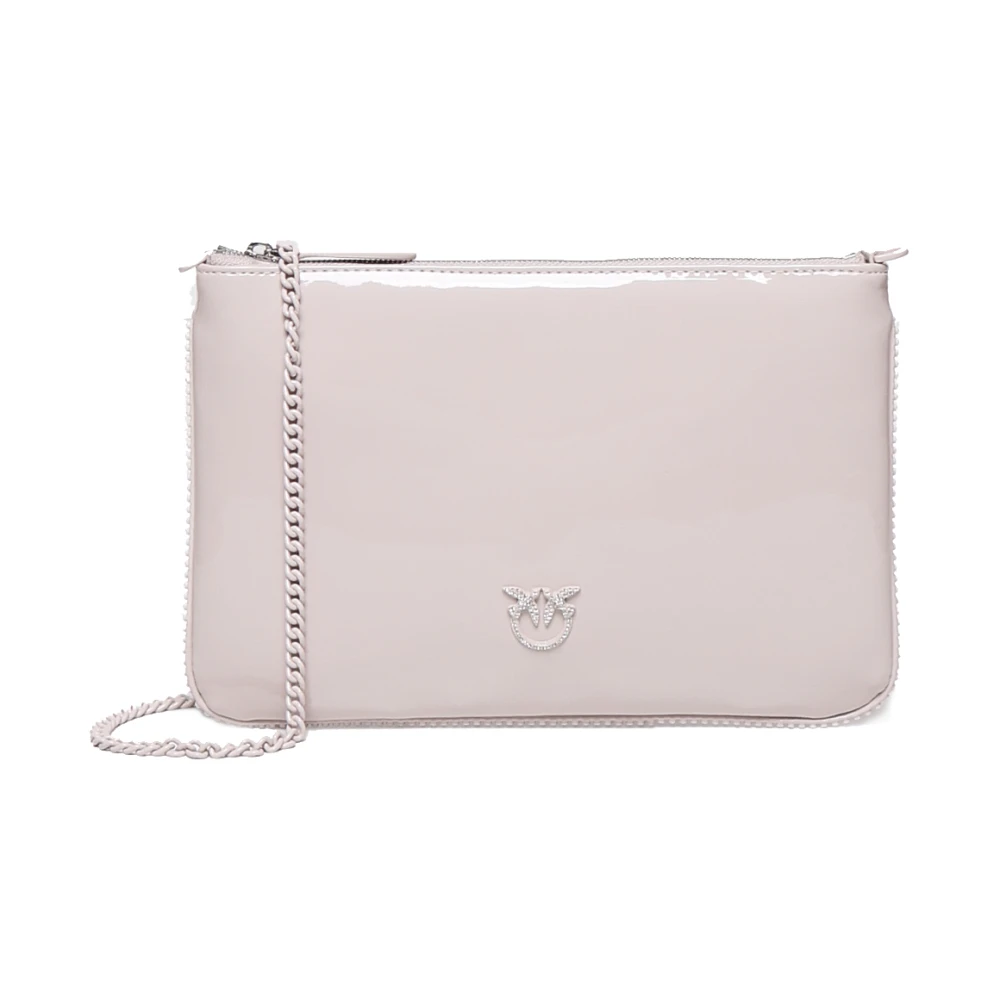 Pinko Lichtroze Envelop Handtas met Strass Pink Dames