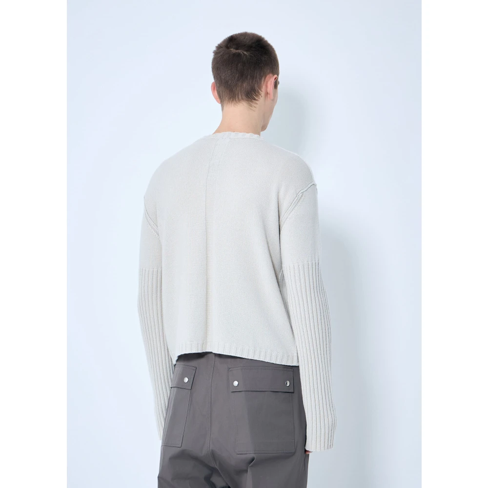 Rick Owens Cashmere Crewneck Trui Beige Heren