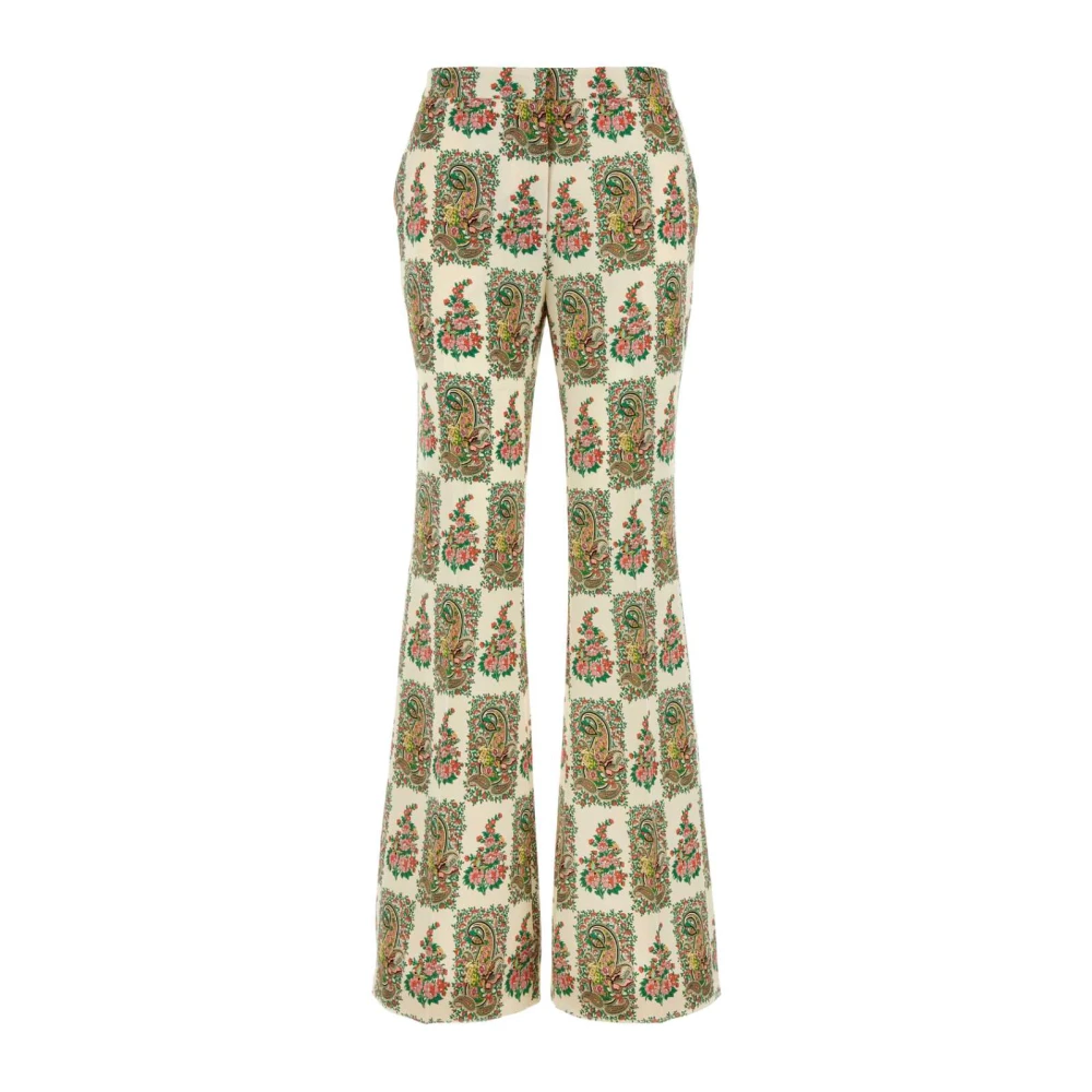 ETRO Gedrukte Stretchpolyester Broek Multicolor Dames