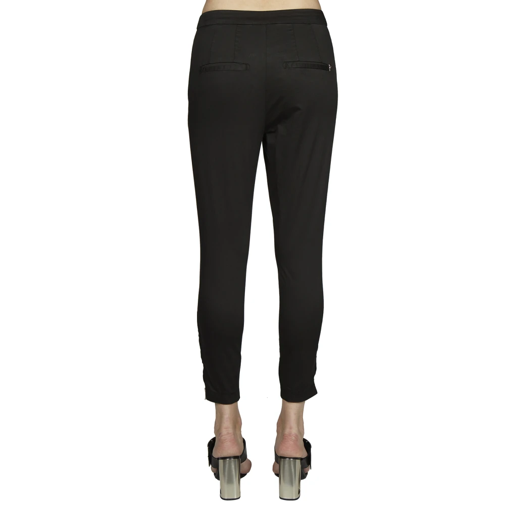 Dondup Stretch Katoen Satijnen Broek Black Dames