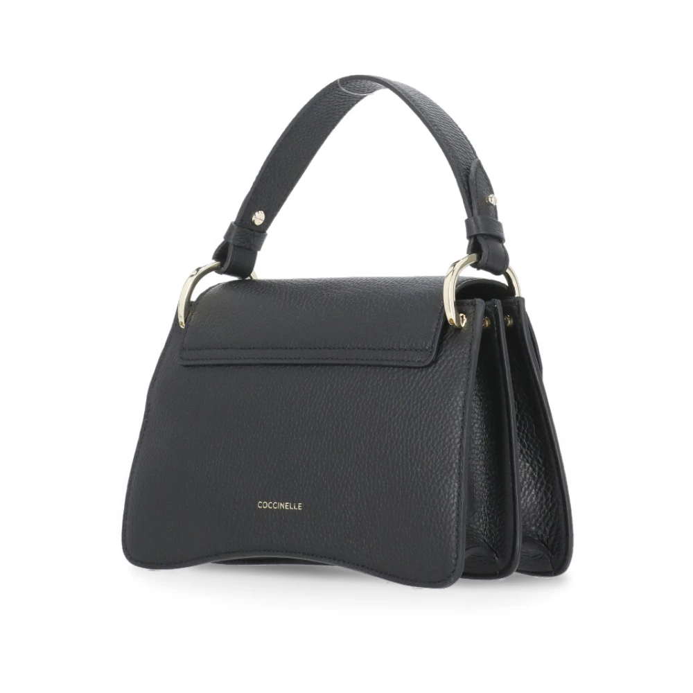 Coccinelle Zwarte Leren Handtas Vrouw Black Dames
