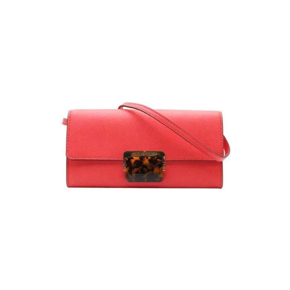 Michael Kors Pre-owned Leather clutches Orange Dames