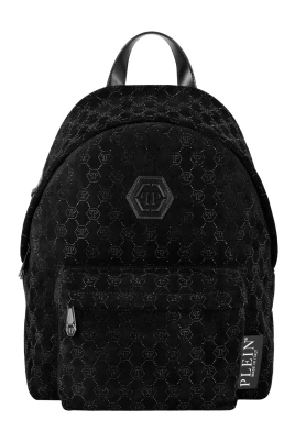 Leather Backpack Monogram Strass