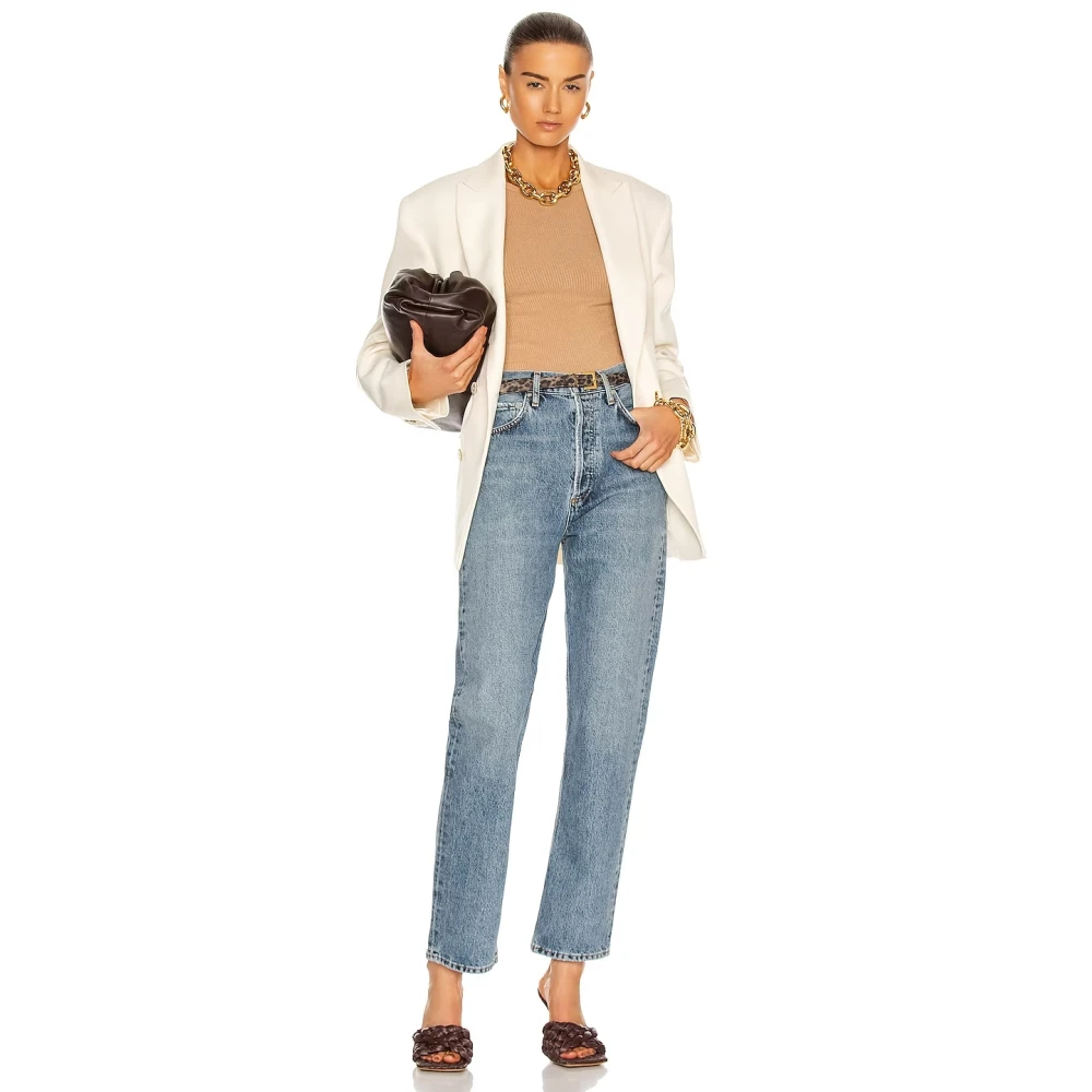 Agolde Vintage High Rise Straight Jeans Blue Dames