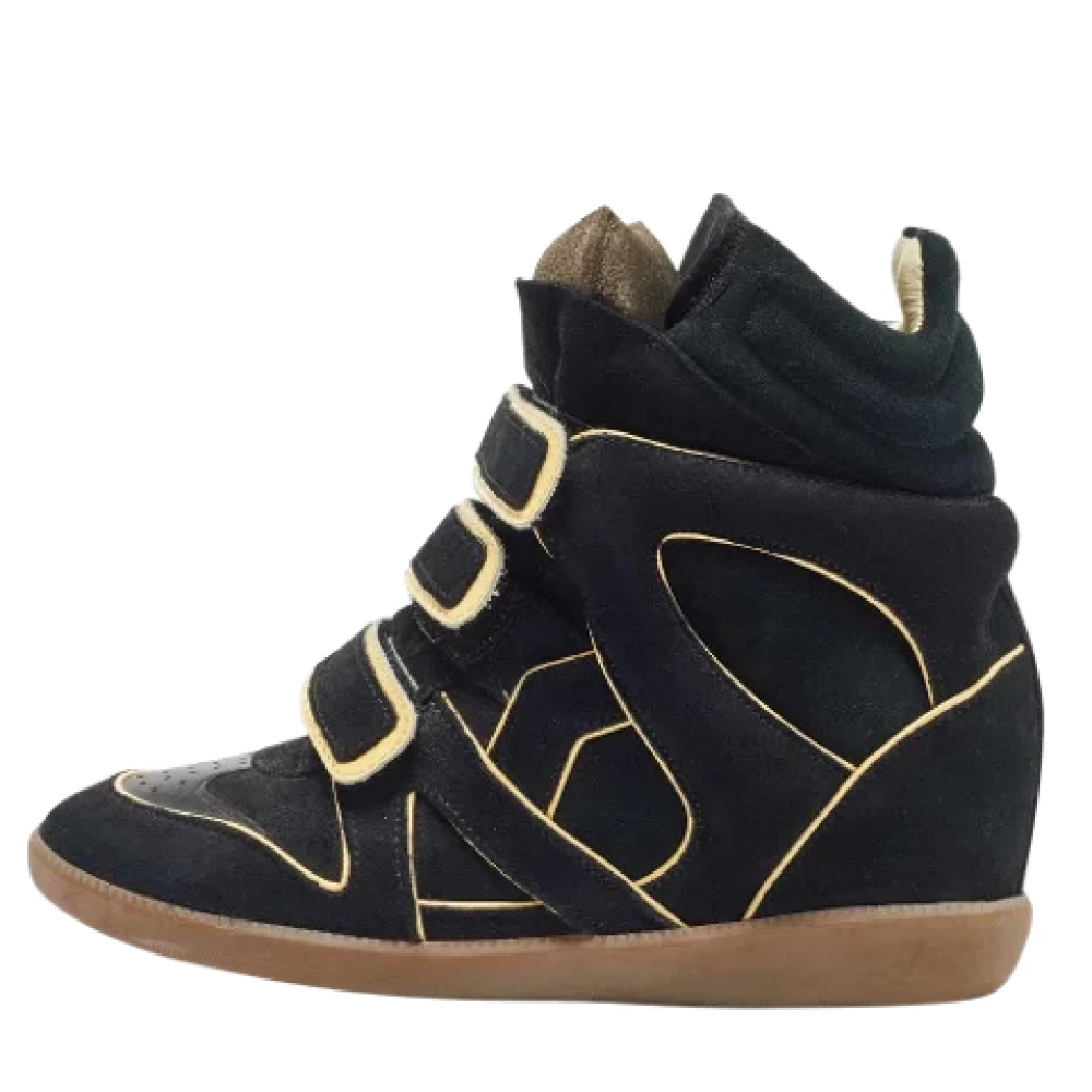 Isabel Marant Pre-owned Leather sneakers Black Dames