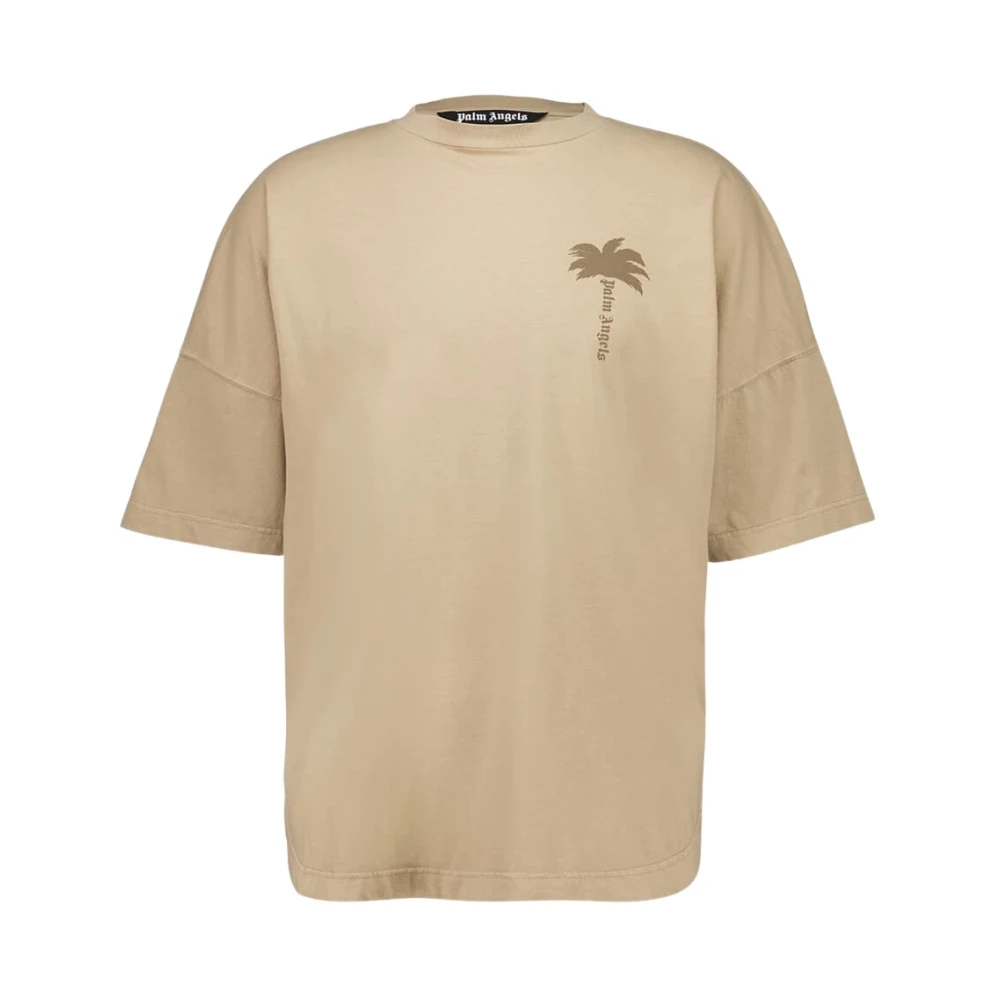 Palm Angels Men's Beige Oversized Palm T-Shirt