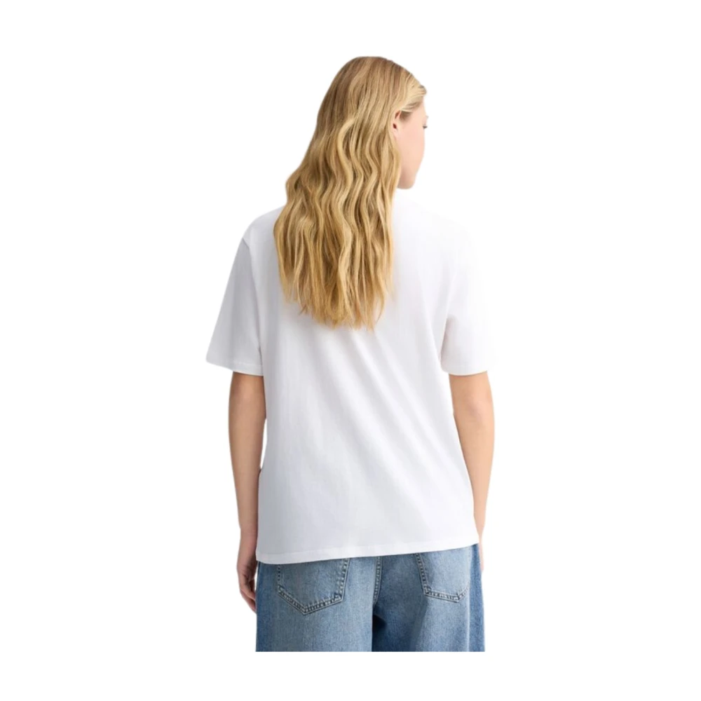Liu Jo Hartprint katoenen T-shirt White Dames