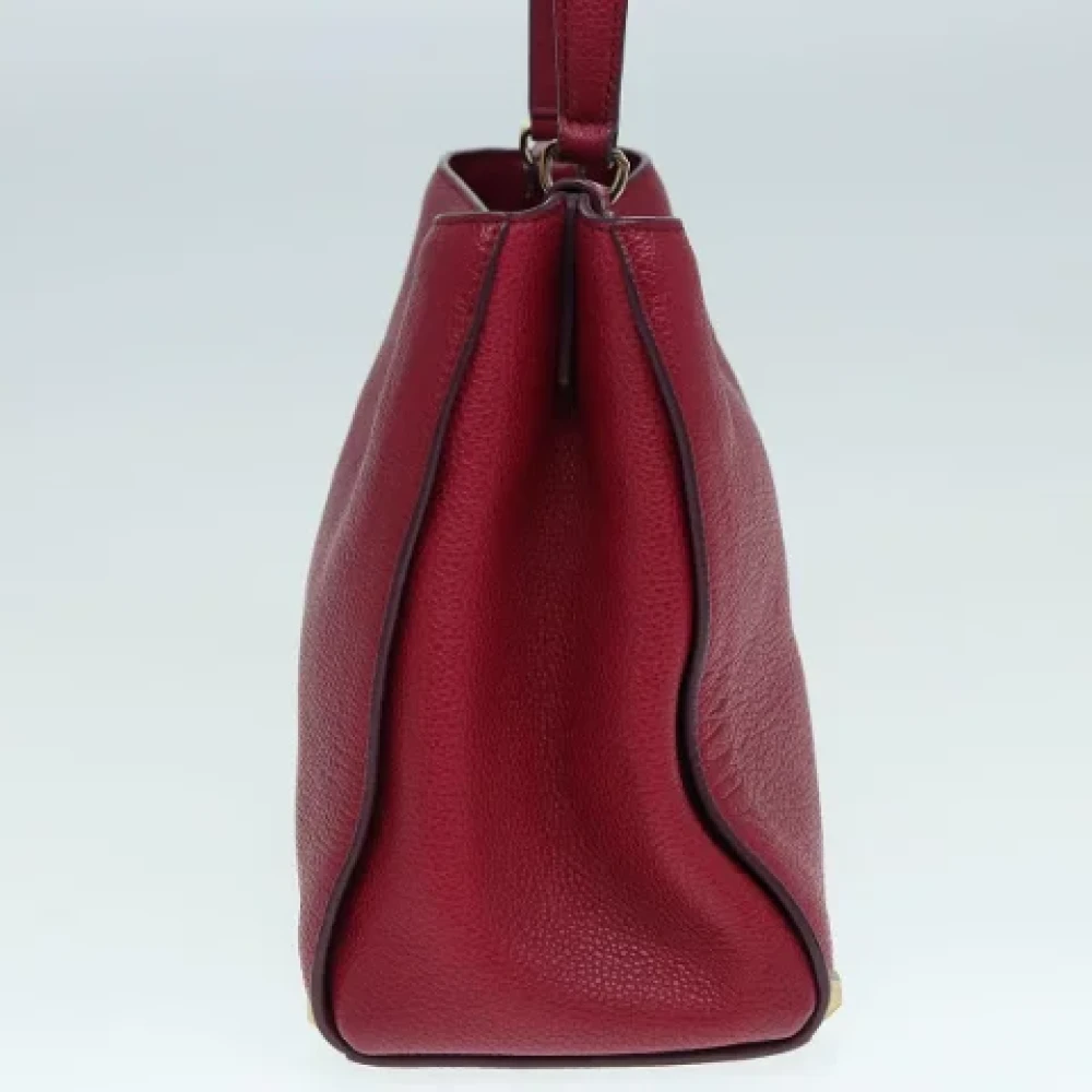 MCM Pre-owned Leather handbags Red Dames