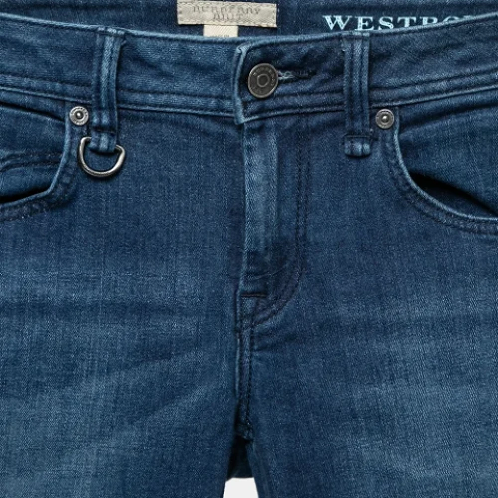 Burberry Vintage Pre-owned Cotton jeans Blue Dames
