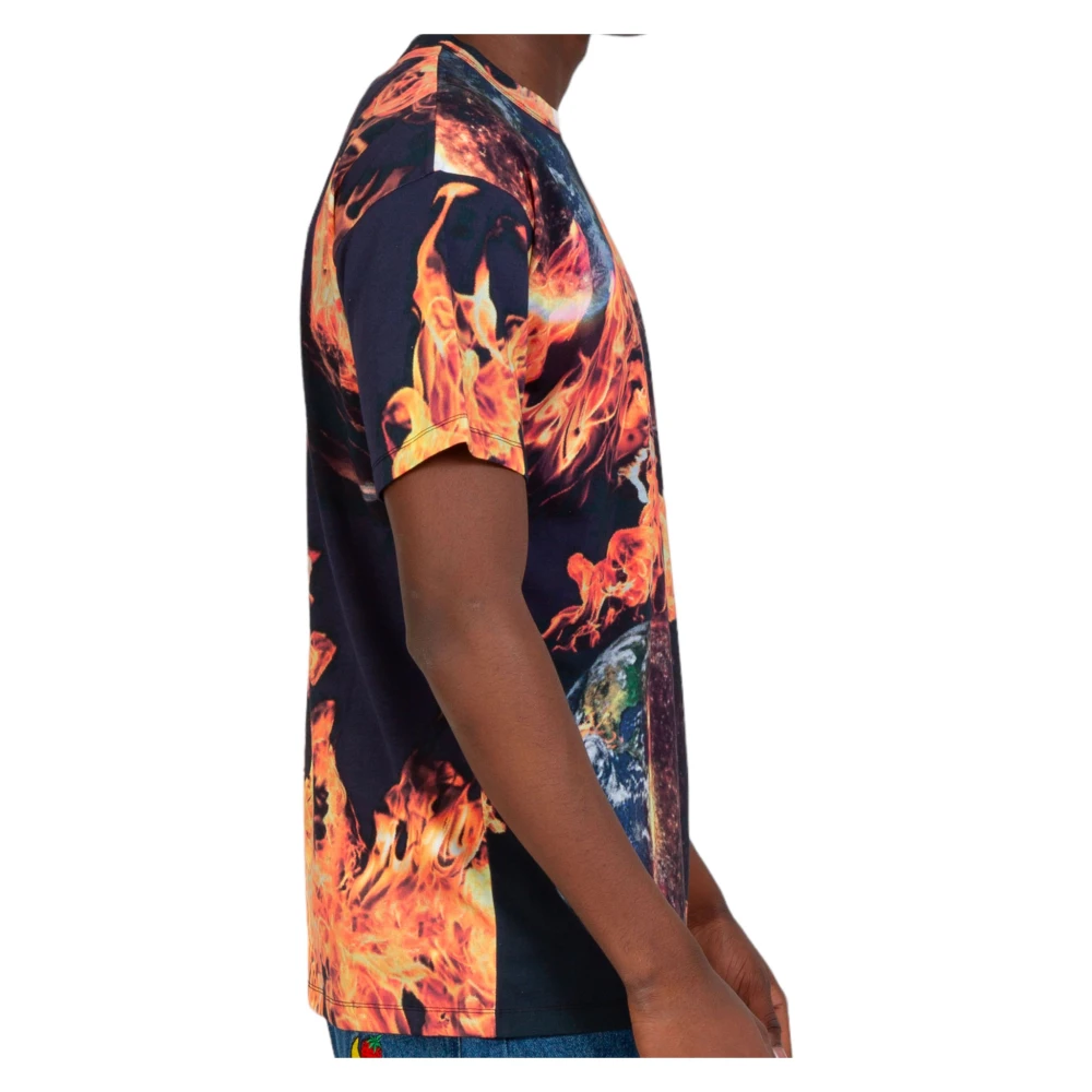 SKY High Farm Brandende Wereld Tee Print Multicolor Heren